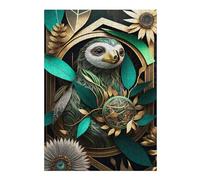 Teenagerss 38x26cm/1000pcs Jigsaw Puzzle Abstract Flowers Sloth Puzzles for Adults Relax Games Difficult Hard Unique Birthday And Xmas Gifts 38x26cm/1000pcs