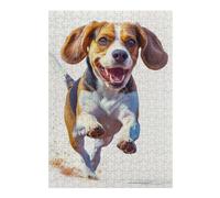 Teenagerss 38x26cm/1000pcs Jigsaw Puzzle Beagle Running Puzzle for Adults DIY Toys Difficult Challenge Christmas Birthday Gifts 38x26cm/1000pcs
