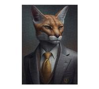 Teenagerss 38x26cm/1000pcs Jigsaw Puzzle Cat in Suit Portrait Puzzles for Adults Relax Games Difficult Hard Unique Birthday And Xmas Gifts 38x26cm/1000pcs