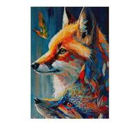 Teenagerss 38x26cm/1000pcs Jigsaw Puzzle Colorful Foxes with Butterfly Jigsaws for Adults Relaxing Games Improve Memory Fun Activities at Home 38x26cm/1000pcs