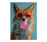 Teenagerss 38x26cm/1000pcs Jigsaw Puzzle Fox Bubblegum Puzzle for Adults DIY Toys Difficult Challenge Christmas Birthday Gifts 38x26cm/1000pcs