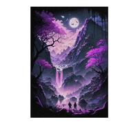 Teenagerss 38x26cm/1000pcs Jigsaw Puzzle Infinite Purple Landscape Jigsaw Puzzle Hands-on Game Analysis And Logic Christmas Birthday Gifts 38x26cm/1000pcs