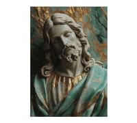 Teenagerss 38x26cm/1000pcs Jigsaw Puzzle Jesus Marble Statue Adult Jigsaw Toy Wall Decor Difficult Challenge Fun Activities at Home 38x26cm/1000pcs