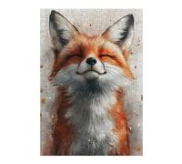 Teenagerss 38x26cm/1000pcs Jigsaw Puzzle Smiling Fox Watercolor Puzzles for Adults Relax Games Difficult Hard Unique Birthday And Xmas Gifts 38x26cm/1000pcs