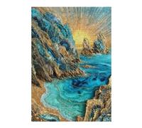 Teenagerss 38x26cm/1000pcs Jigsaw Puzzle Sunset Cliffs Kintsugi Art Puzzles for Adults Relax Games Difficult Hard Unique Birthday And Xmas Gifts 38x26cm/1000pcs