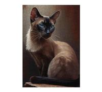 Teenagerss 38x26cm/1000pcs Jigsaw Puzzle Thai Cat Oil Paint Puzzles for Adults Relax Games Difficult Hard Unique Birthday And Xmas Gifts 38x26cm/1000pcs