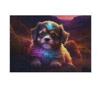 Teenagerss 38x26cm/1000pcs Puzzle Enchanted Puppy in Twilight Puzzle for Adults Fun Games Perfect Decoration Gifts for Friends And Family 38x26cm/1000pcs