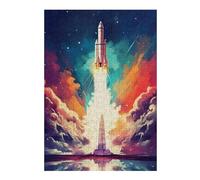 Teenagerss 38x26cm/1000pcs Puzzle Rocket Launch Into Space Teenagers Puzzles Brain Teaser Game Perfect Decoration Gifts for Friends And Family 38x26cm/1000pcs