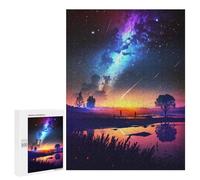 Teenagerss 500 PCS Jigsaw Puzzle Anime Starry Night Puzzle for Adults Family Games Staycation Kill Time Unique Birthday And Xmas Gifts 500 PCS