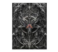Teenagerss 500 PCS Jigsaw Puzzle Baphomet Mural Adult Jigsaw Toy Wall Decor Difficult Challenge Fun Activities at Home 500 PCS