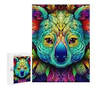 Teenagerss 500 PCS Jigsaw Puzzle Colorful Koala Illustration Jigsaws for Adults Relaxing Games Improve Memory Fun Activities at Home 500 PCS