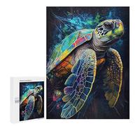 Teenagerss 500 PCS Jigsaw Puzzle Colorful Sea Turtle Art Print-1 Teenagers Puzzles Relaxing Games Enhance Memory Unique Birthday And Xmas Gifts 500 PCS