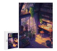 Teenagerss 500 PCS Jigsaw Puzzle Cozy Home Office Oasis Jigsaws for Adults Relaxing Games Improve Memory Fun Activities at Home 500 PCS