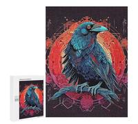 Teenagerss 500 PCS Jigsaw Puzzle Crow Vector Puzzle for Adults Family Games Staycation Kill Time Unique Birthday And Xmas Gifts 500 PCS