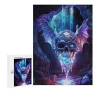 Teenagerss 500 PCS Jigsaw Puzzle Crystal Bat Skull Jigsaw Anti-Stress Toys Home Decoration Unique Birthday And Xmas Gifts 500 PCS