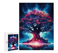 Teenagerss 500 PCS Jigsaw Puzzle Enchanted Cosmic Tree -1 Teenagers Puzzles Relaxing Games Enhance Memory Unique Birthday And Xmas Gifts 500 PCS