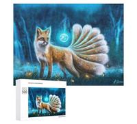 Teenagerss 500 PCS Jigsaw Puzzle Enchanted Fox in Mystical Forest Jigsaws for Adults Relaxing Games Improve Memory Fun Activities at Home 500 PCS