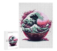 Teenagerss 500 PCS Jigsaw Puzzle Great Ramen Wave Teenagers Puzzles Relaxing Games Enhance Memory Unique Birthday And Xmas Gifts 500 PCS