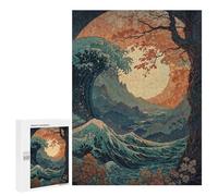 Teenagerss 500 PCS Jigsaw Puzzle Great Wave Off Kanagawa Puzzle for Adults Family Games Staycation Kill Time Unique Birthday And Xmas Gifts 500 PCS