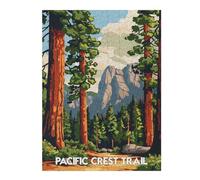Teenagerss 500 PCS Jigsaw Puzzle Pacific Crest Trail Landscape Adult Jigsaw Toy Wall Decor Difficult Challenge Fun Activities at Home 500 PCS
