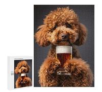 Teenagerss 500 PCS Jigsaw Puzzle Poodle Beer Jigsaws for Adults DIY Toys Analysis And Logic Challenging Game Gifts 500 PCS