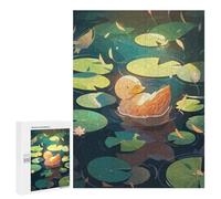 Teenagerss 500 PCS Jigsaw Puzzle Tranquil Duck In A Pond Puzzle for Adults Family Games Staycation Kill Time Unique Birthday And Xmas Gifts 500 PCS