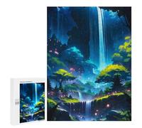 Teenagerss 500 PCS Jigsaw Puzzle Veiled Forest Cascade Puzzle for Adults Family Games Staycation Kill Time Unique Birthday And Xmas Gifts 500 PCS