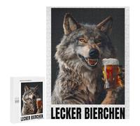 Teenagerss 500 PCS Jigsaw Puzzle Wolf Bier Geschenk Jigsaws for Adults DIY Toys Analysis And Logic Challenging Game Gifts 500 PCS