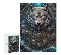 Teenagerss 500 PCS Puzzle Astral Guardian Wolf Puzzle for Adults Anti-Stress Toys Difficult Challenge Great Gift for Gaming 500 PCS