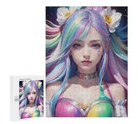 Teenagerss 500 PCS Puzzle Beautiful Rainbow Girl 2 Adult Jigsaw Puzzles Precision Cutting Help The Brain Exercise Challenging Family Fun Game 500 PCS