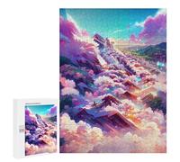 Teenagerss 500 PCS Puzzle Cloudy Mountain Paradise Puzzles for Adults Family Game Staycation Kill Time Birthday Present, Gifts, 500 PCS