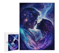 Teenagerss 500 PCS Puzzle Cosmic Love Romance Jigsaw Puzzles for Adults Stress Reliever Educational Challenge Unique Challenge Game 500 PCS