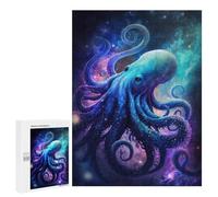 Teenagerss 500 PCS Puzzle Cosmic Octopus Art Print-3 Adult Jigsaw Puzzles Precision Cutting Help The Brain Exercise Challenging Family Fun Game 500 PCS