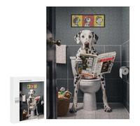 Teenagerss 500 PCS Puzzle Dalmatian on The Toilet Puzzle for Adults Anti-Stress Toys Difficult Challenge Great Gift for Gaming 500 PCS