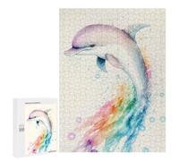 Teenagerss 500 PCS Puzzle Dolphin Splash Jigsaw Puzzles for Adults Stress Reliever Educational Challenge Unique Challenge Game 500 PCS