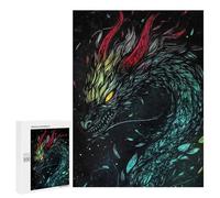Teenagerss 500 PCS Puzzle Dragon with Glowing Scales Jigsaw Puzzles for Adults Stress Reliever Educational Challenge Unique Challenge Game 500 PCS