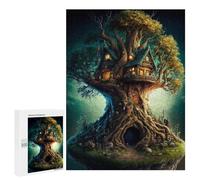 Teenagerss 500 PCS Puzzle Enchanted Treehouse Puzzles for Adults Family Game Staycation Kill Time Birthday Present, Gifts, 500 PCS