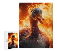 Teenagerss 500 PCS Puzzle Evil Goose Fire Flames Puzzle for Adults Anti-Stress Toys Difficult Challenge Great Gift for Gaming 500 PCS