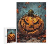 Teenagerss 500 PCS Puzzle Evil Pumpkin Illustration Puzzle for Adults Anti-Stress Toys Difficult Challenge Great Gift for Gaming 500 PCS