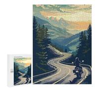 Teenagerss 500 PCS Puzzle Female Motorcycle Mountain Puzzle for Adults Anti-Stress Toys Difficult Challenge Great Gift for Gaming 500 PCS