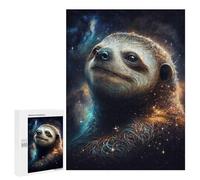 Teenagerss 500 PCS Puzzle Galactic Sloth Portrait-3 Adult Jigsaw Puzzles Precision Cutting Help The Brain Exercise Challenging Family Fun Game 500 PCS