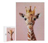 Teenagerss 500 PCS Puzzle Giraffe Pastel Crown Puzzle for Adults Anti-Stress Toys Difficult Challenge Great Gift for Gaming 500 PCS
