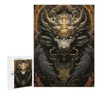 Teenagerss 500 PCS Puzzle Golden Infernal Dragon Sovereign Jigsaw Puzzles for Adults Stress Reliever Educational Challenge Unique Challenge Game 500 PCS