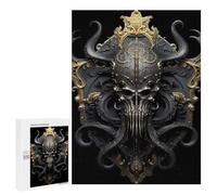Teenagerss 500 PCS Puzzle Golden Skull Cthulhu Jigsaw Puzzles for Adults Stress Reliever Educational Challenge Unique Challenge Game 500 PCS