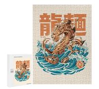 Teenagerss 500 PCS Puzzle Great Ramen Dragon Puzzles for Adults Family Game Staycation Kill Time Birthday Present, Gifts, 500 PCS