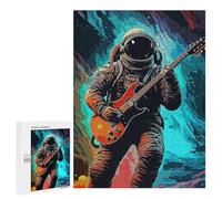 Teenagerss 500 PCS Puzzle Guitarist Astronaut Adult Jigsaw Puzzles Precision Cutting Help The Brain Exercise Challenging Family Fun Game 500 PCS