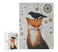 Teenagerss 500 PCS Puzzle Gustav Klimt Fox And Raven Adult Jigsaw Puzzles Precision Cutting Help The Brain Exercise Challenging Family Fun Game 500 PCS