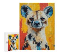 Teenagerss 500 PCS Puzzle Hyena Portrait Painting Jigsaw Puzzles for Adults Stress Reliever Educational Challenge Unique Challenge Game 500 PCS