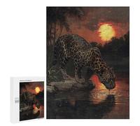 Teenagerss 500 PCS Puzzle Jaguar at Sunset Puzzle for Adults Anti-Stress Toys Difficult Challenge Great Gift for Gaming 500 PCS