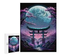 Teenagerss 500 PCS Puzzle Japan Gateway to The Moon Puzzle for Adults Anti-Stress Toys Difficult Challenge Great Gift for Gaming 500 PCS